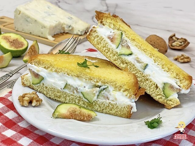 Ricetta sandwich gorzongola fichi e noci