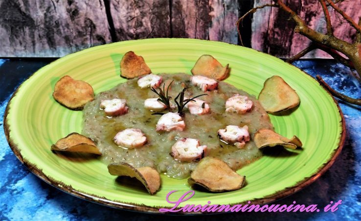 Ricetta topinambur in purea e polpo