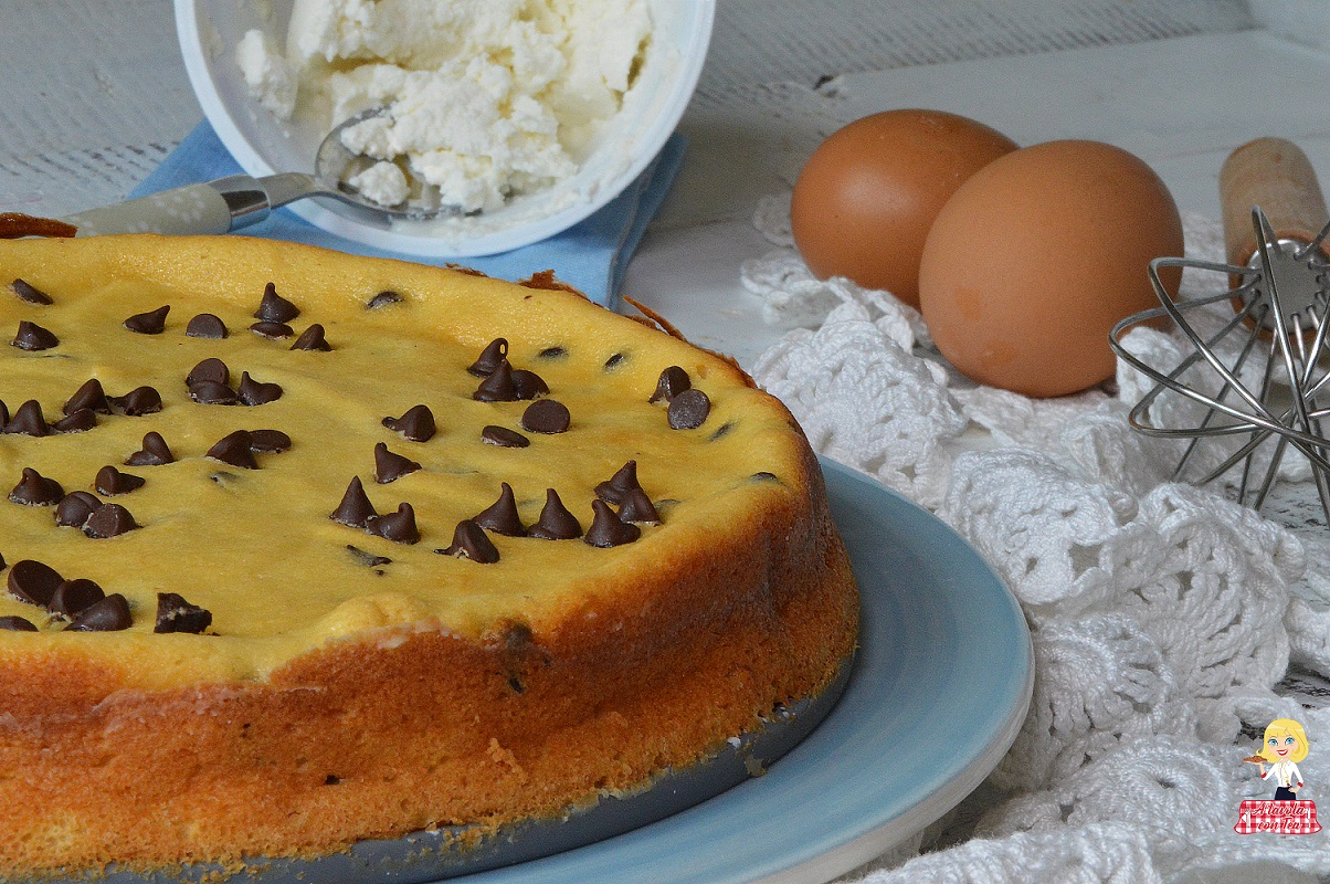 Ricetta torta ricotta e gocce di cioccolato facile