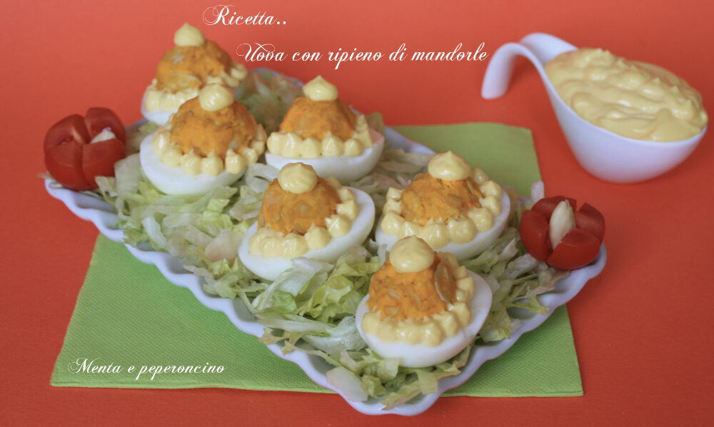 Ricetta uova con ripieno di mandorle