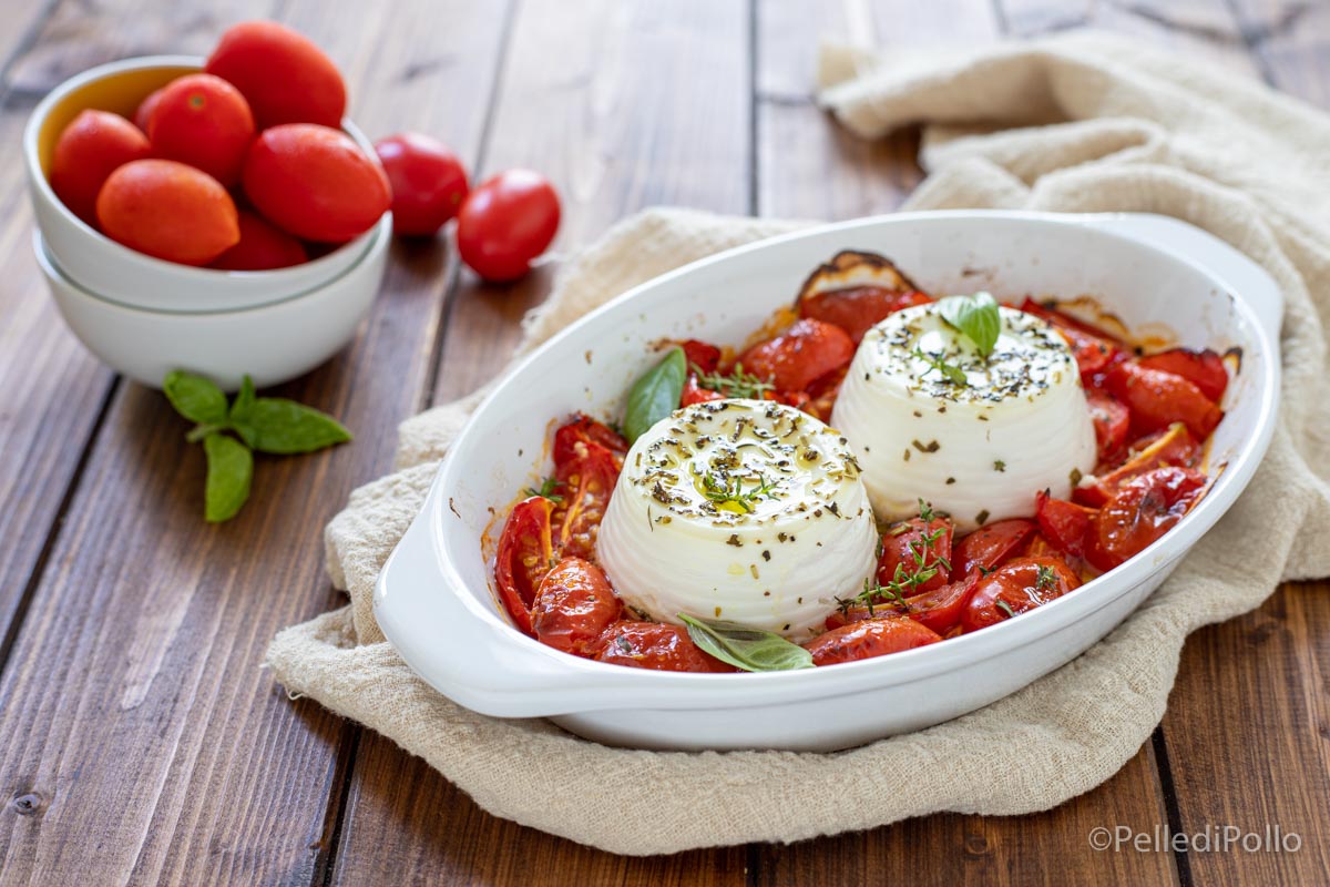 Ricotta al forno con pomodorini