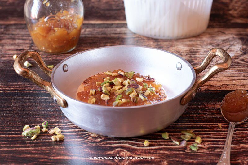 Ricotta alla piastra marmellata arance
