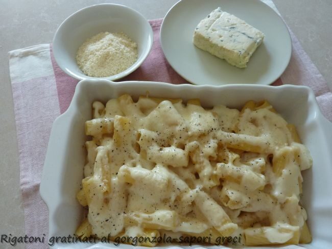 Rigatoni gratinati al gorgonzola