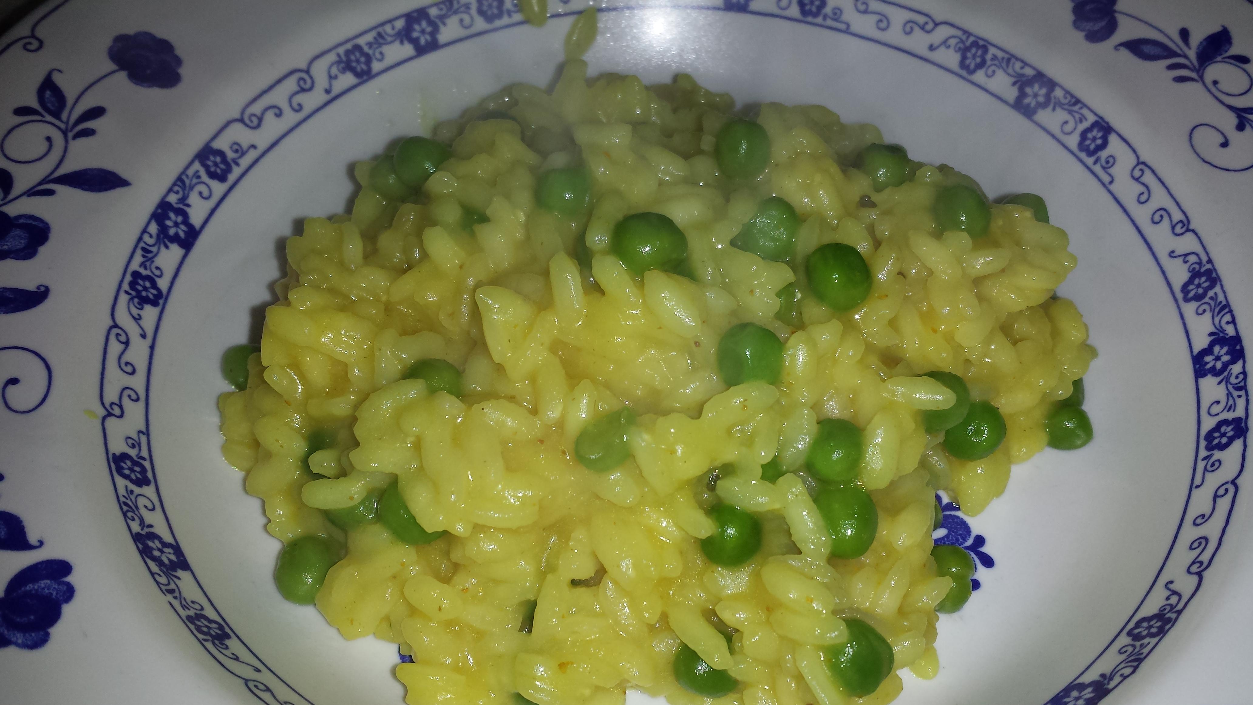 Riso al curry con piselli