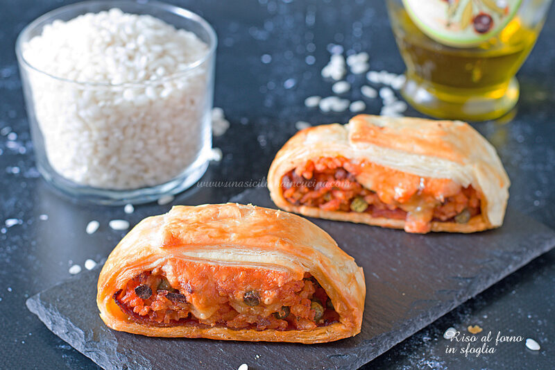 Riso al forno in pasta sfoglia