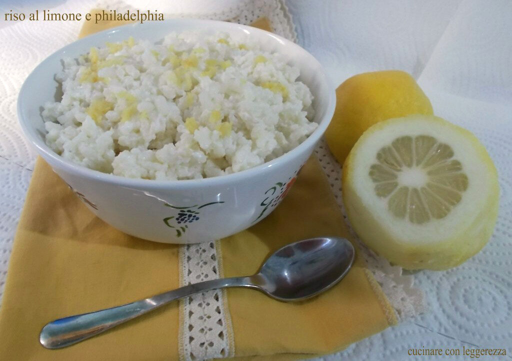 Riso al limone e philadelphia