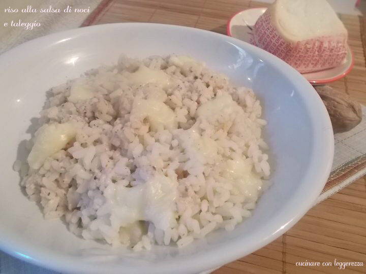 Riso alla salsa di noci e taleggio