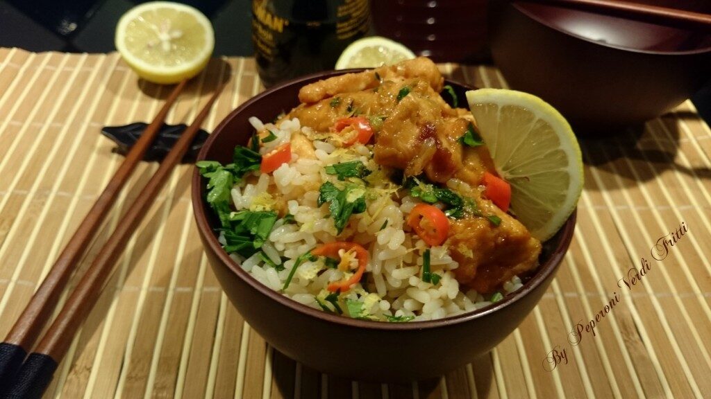 Riso alle erbe e pollo al limone