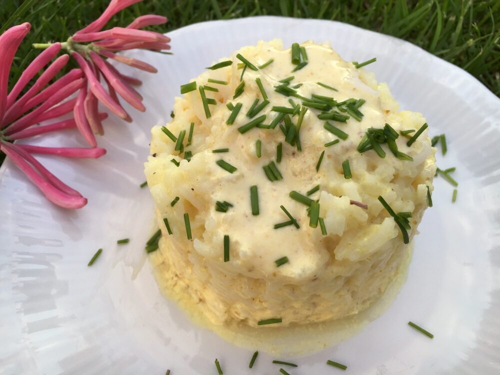 Riso basmati con salsa di yogurt e curry