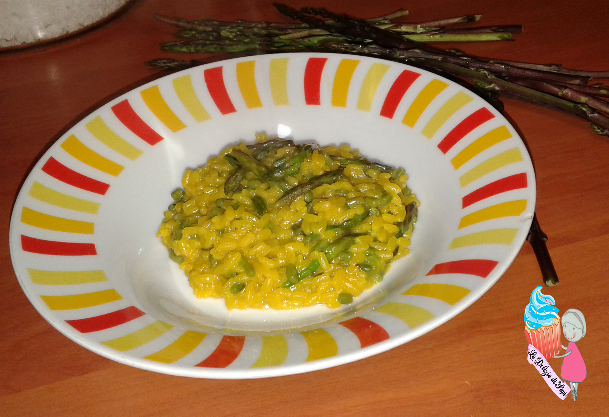 Riso con asparagi e zafferano