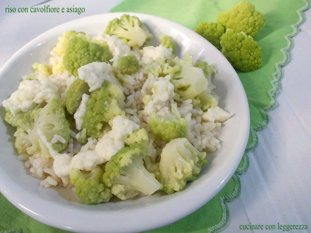Riso con cavolfiore e asiago