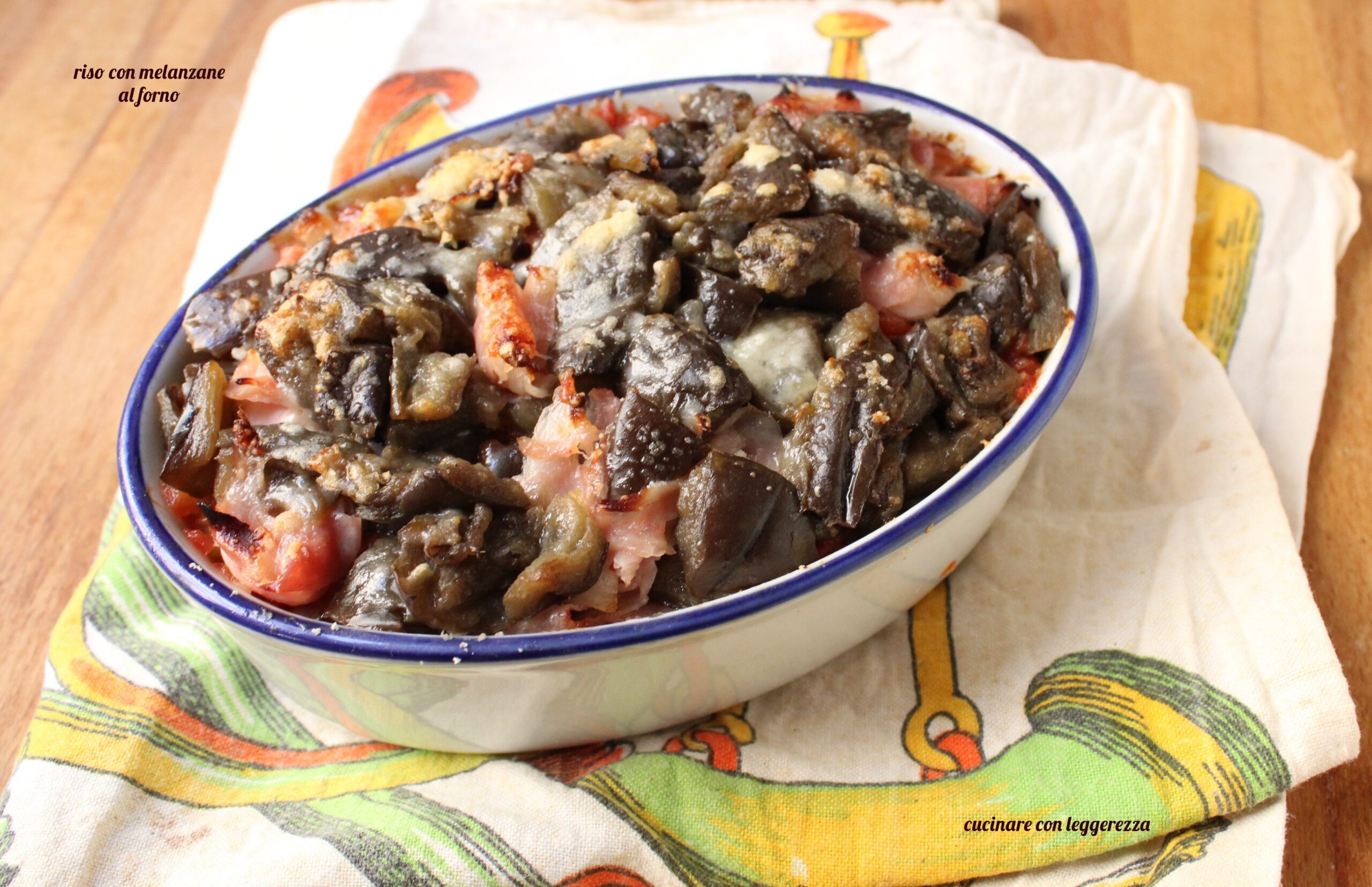 Riso con melanzane al forno