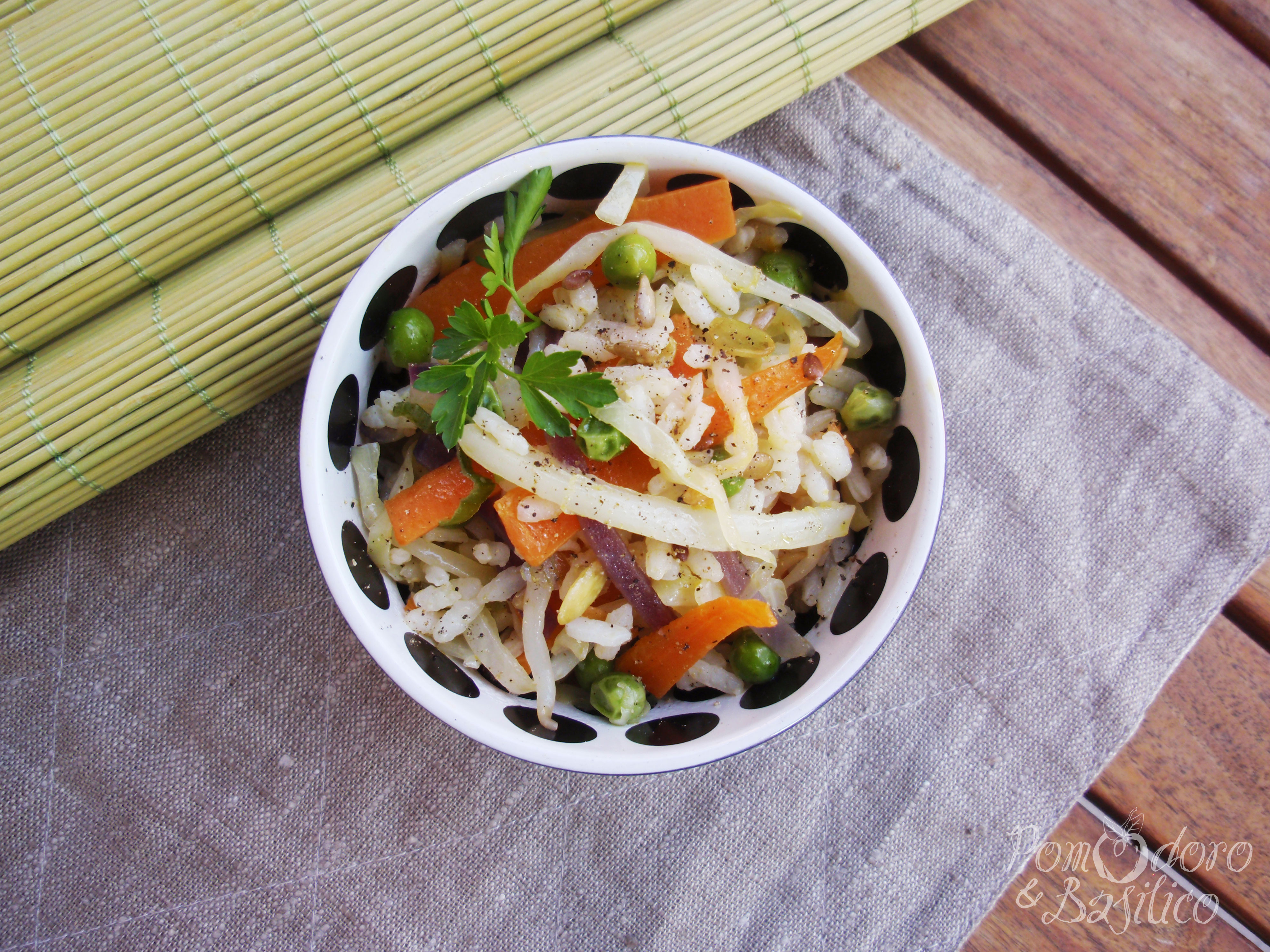 Riso con verdure all’orientale