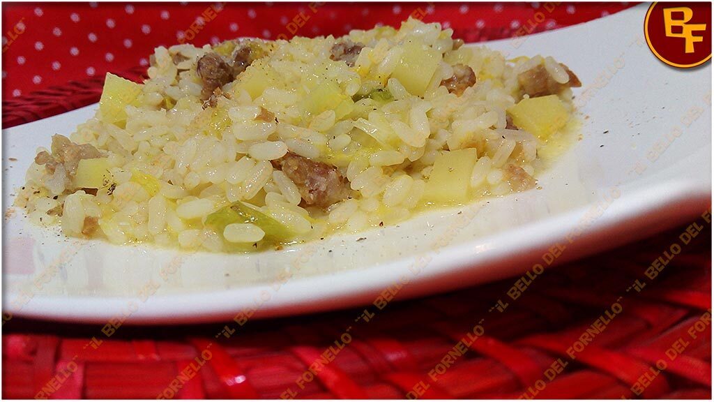 Riso con verza patate e salsiccia
