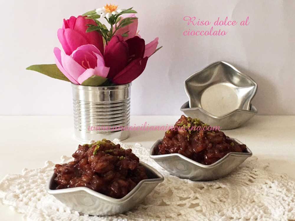 Riso dolce al cioccolato siciliano