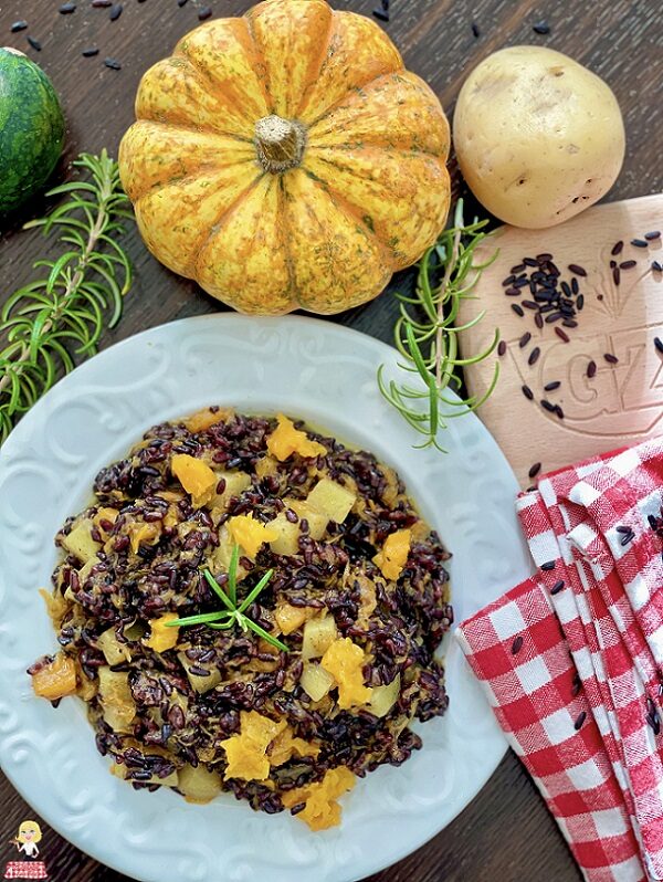 Riso e zucca al forno