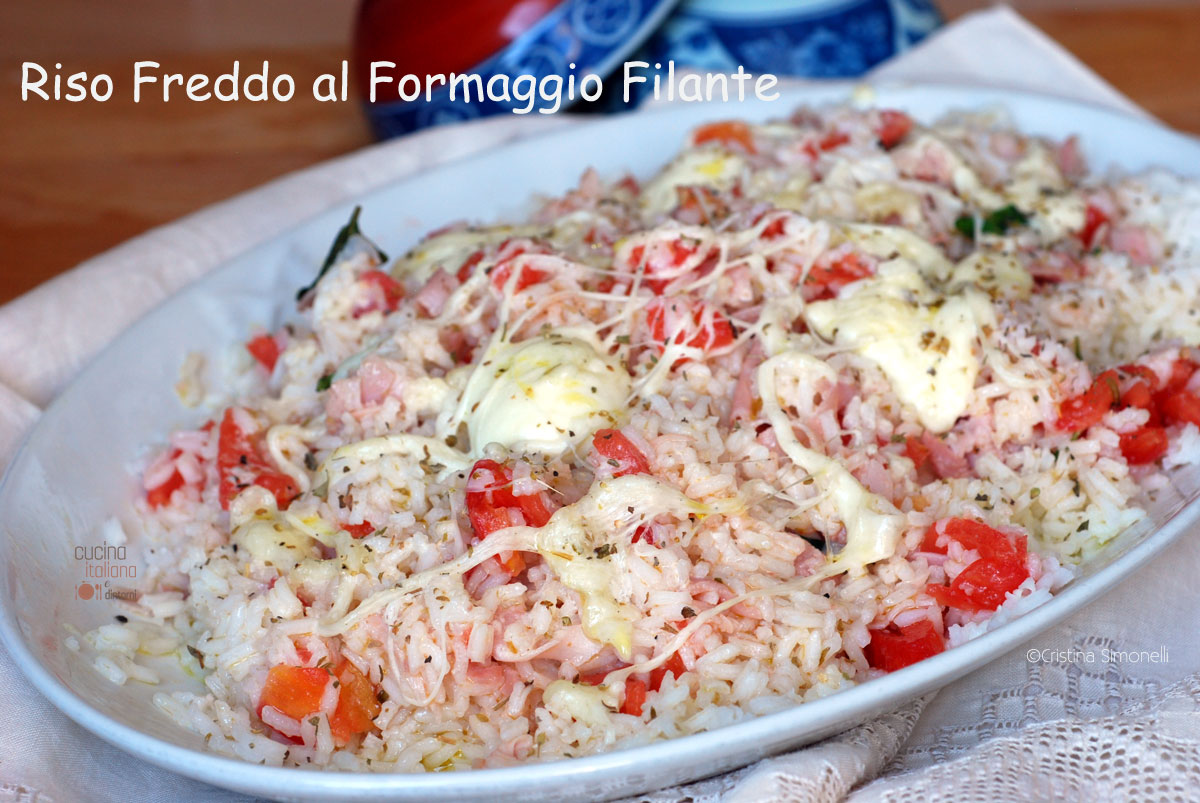 Riso freddo con formaggio filante