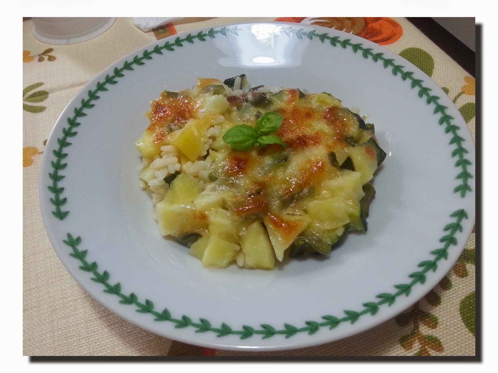 Riso gratinato al forno con verdure