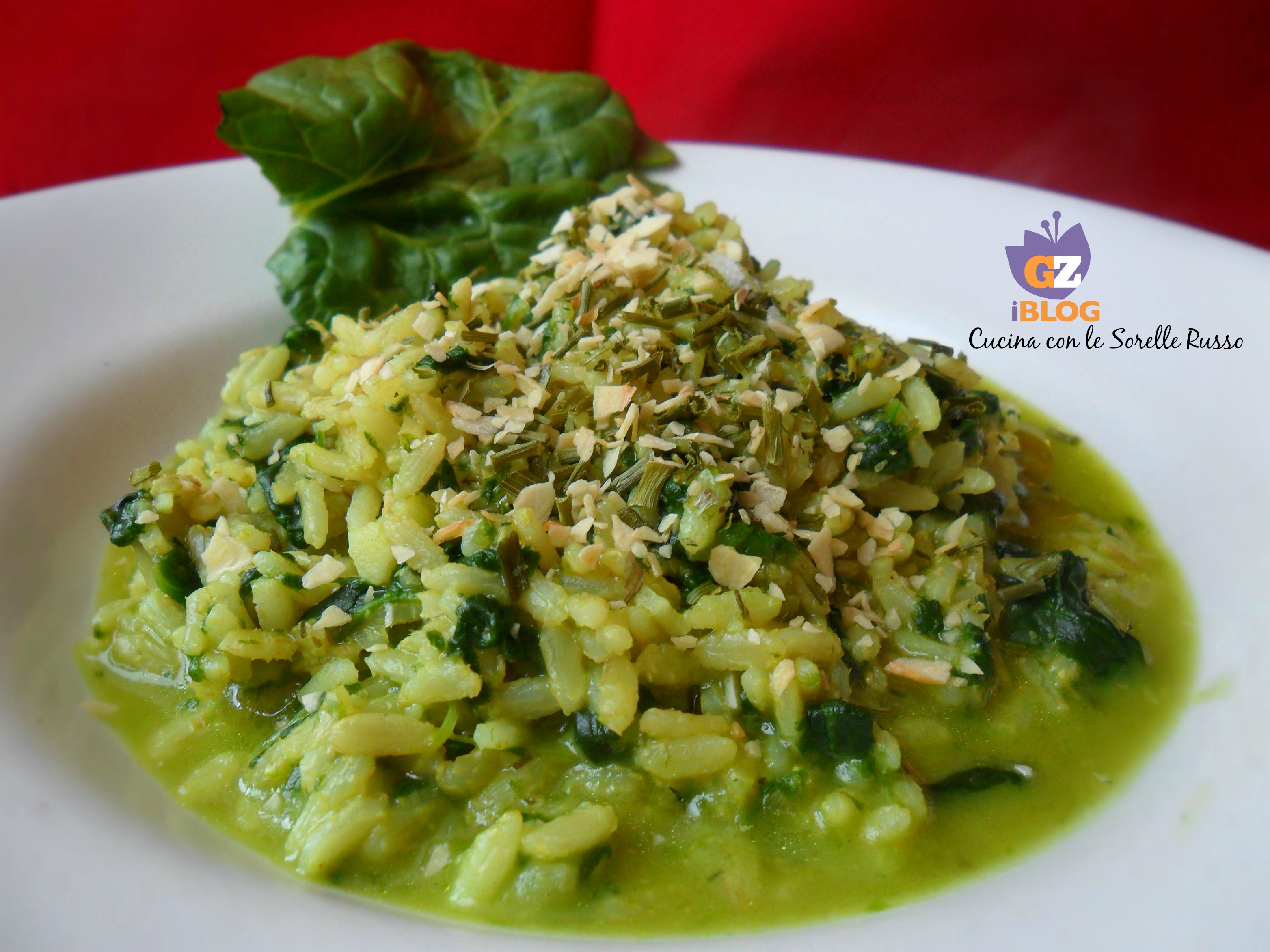 Riso integrale alla crema di spinaci