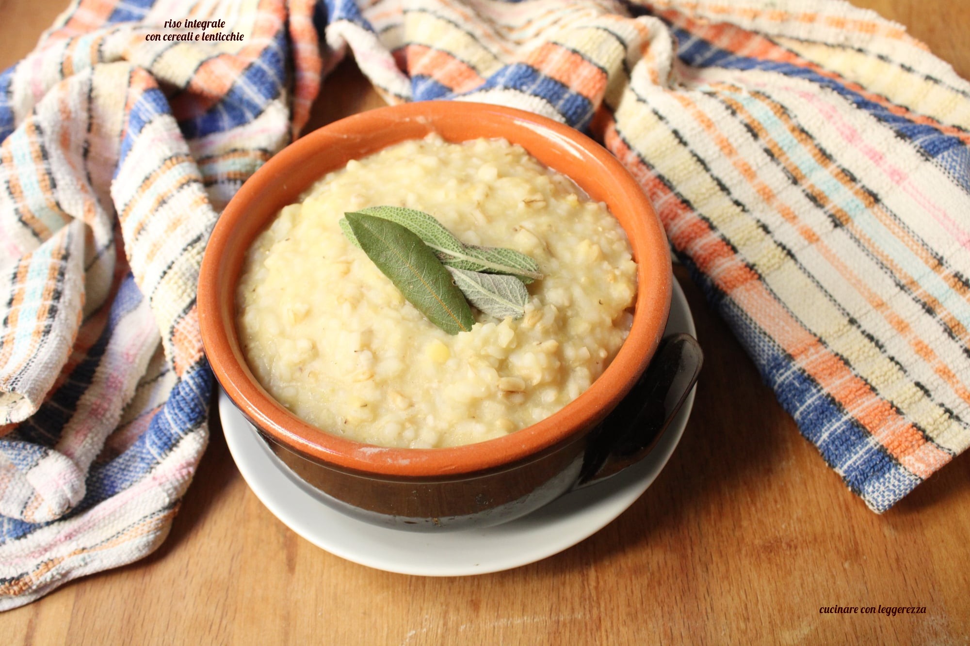 Riso integrale con cereali e lenticchie