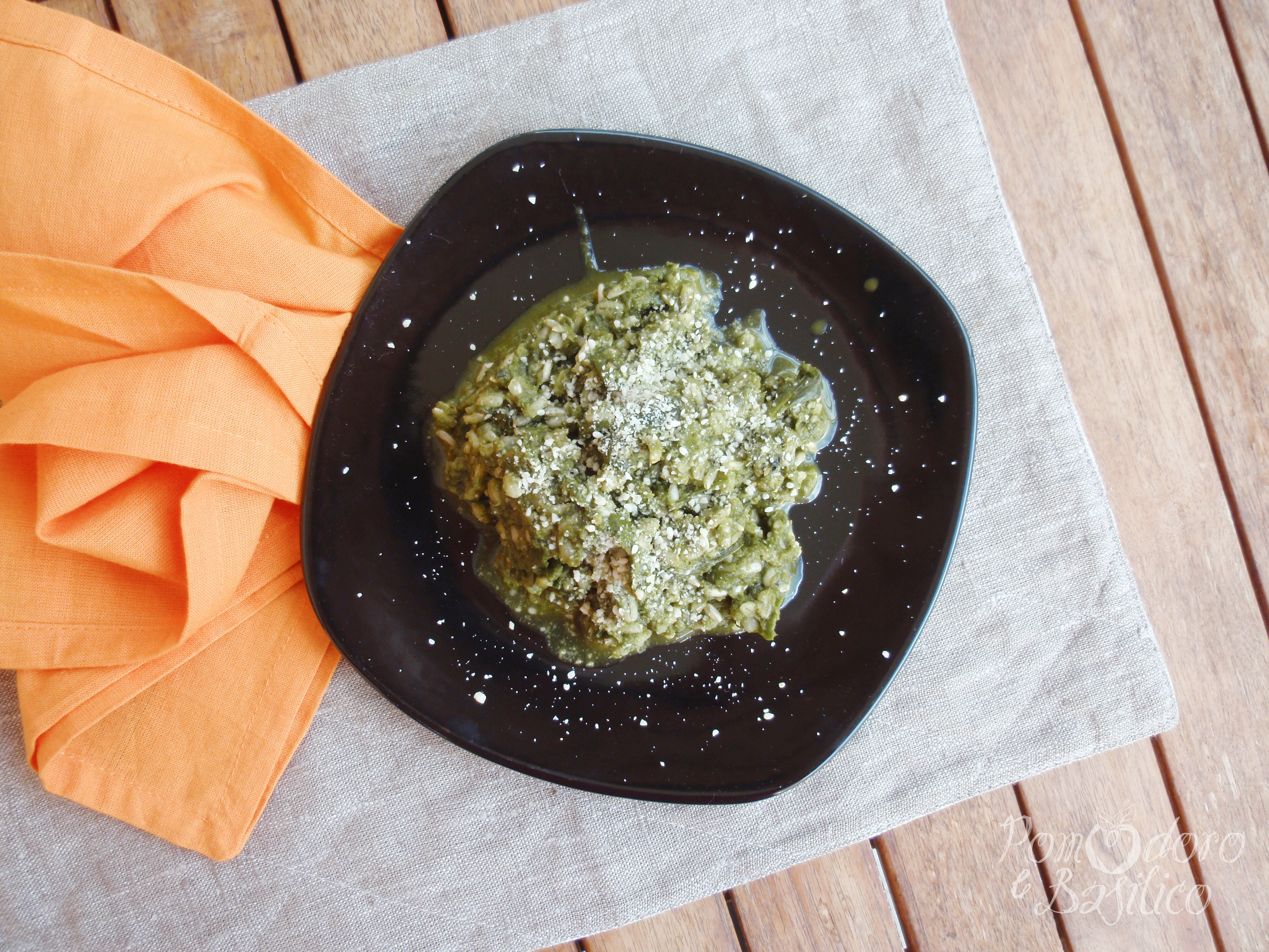 Riso integrale e orzo alla crema di bietole