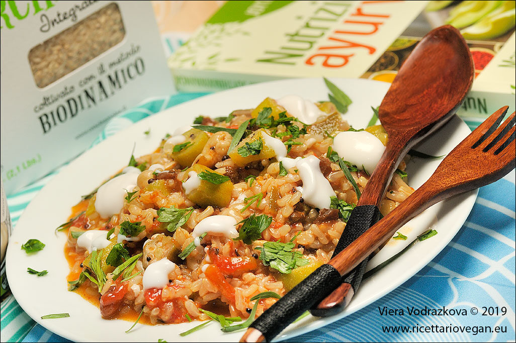 Riso italiano all’indiana con spezie e okra