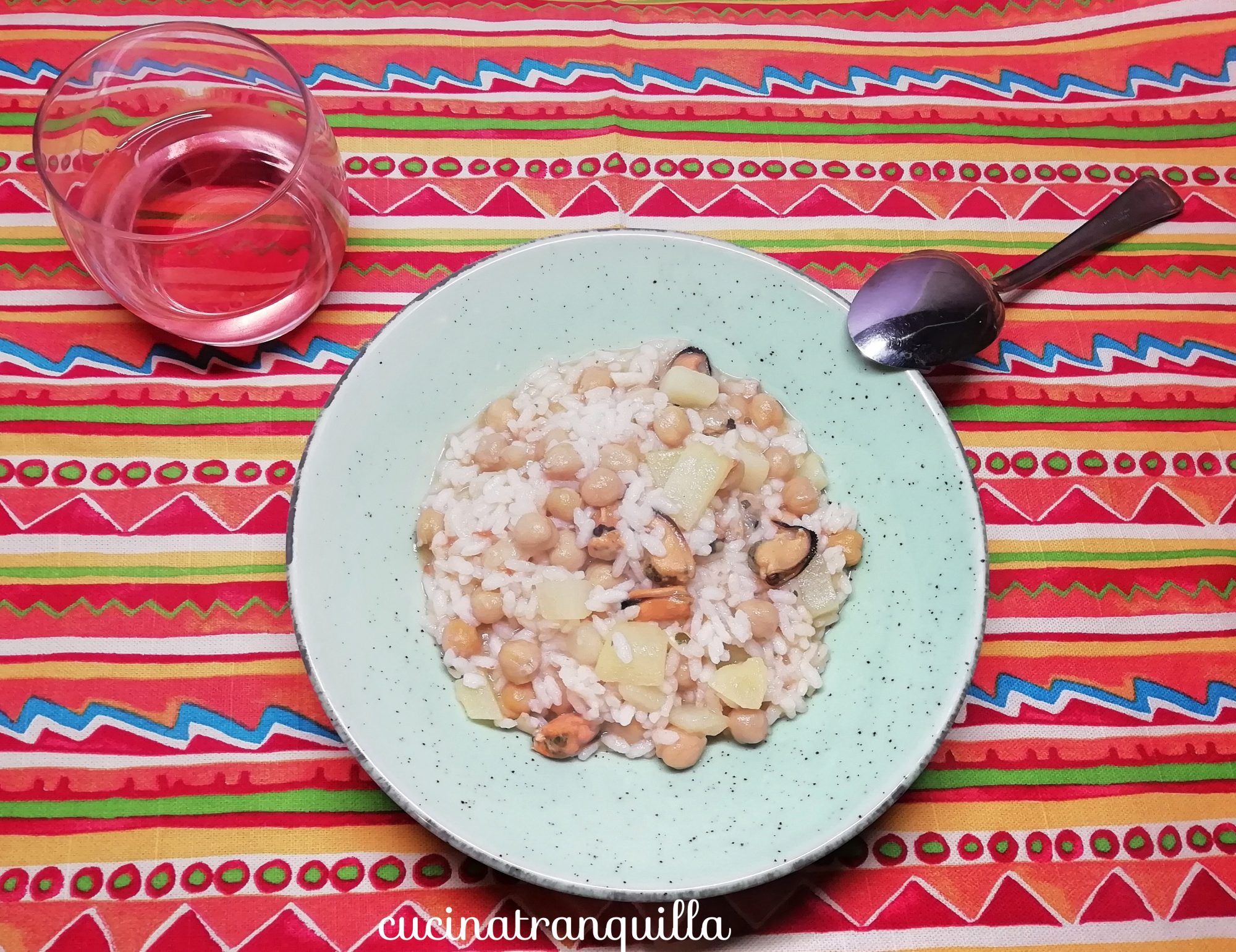 Riso patate cozze e ceci