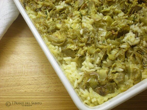 Riso pilaf con carciofi