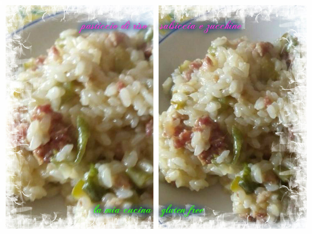 Riso salsiccia e zucchine