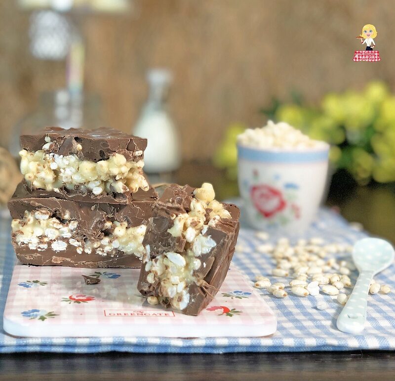Riso soffiato con cioccolato