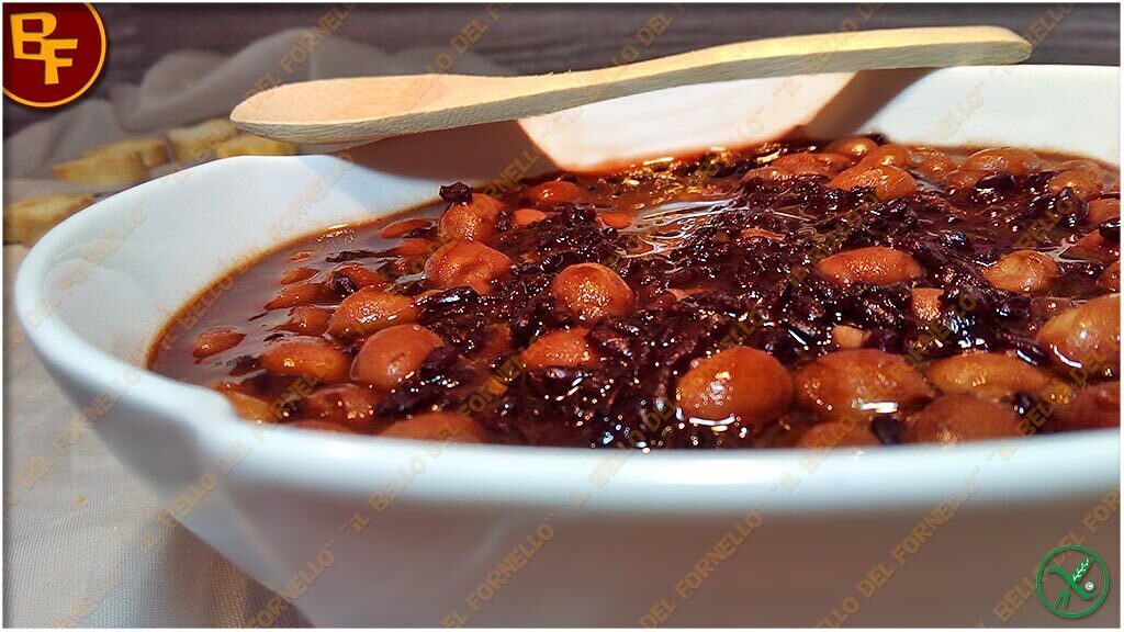 Riso venere con fagioli borlotti