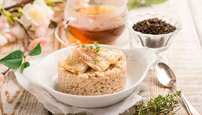 Risotto affumicato al tè lapsang e orata: una elegante prelibatezza