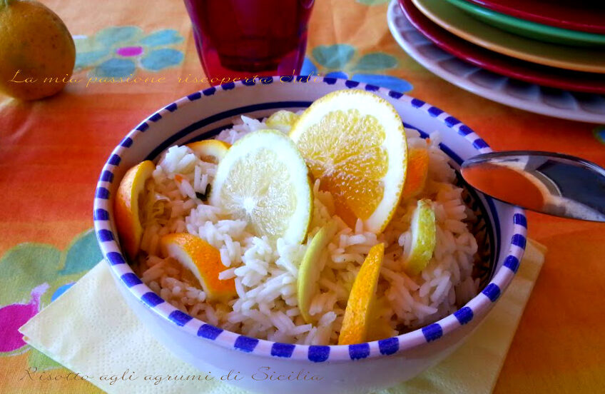 Risotto agli agrumi di sicilia, limone arancio