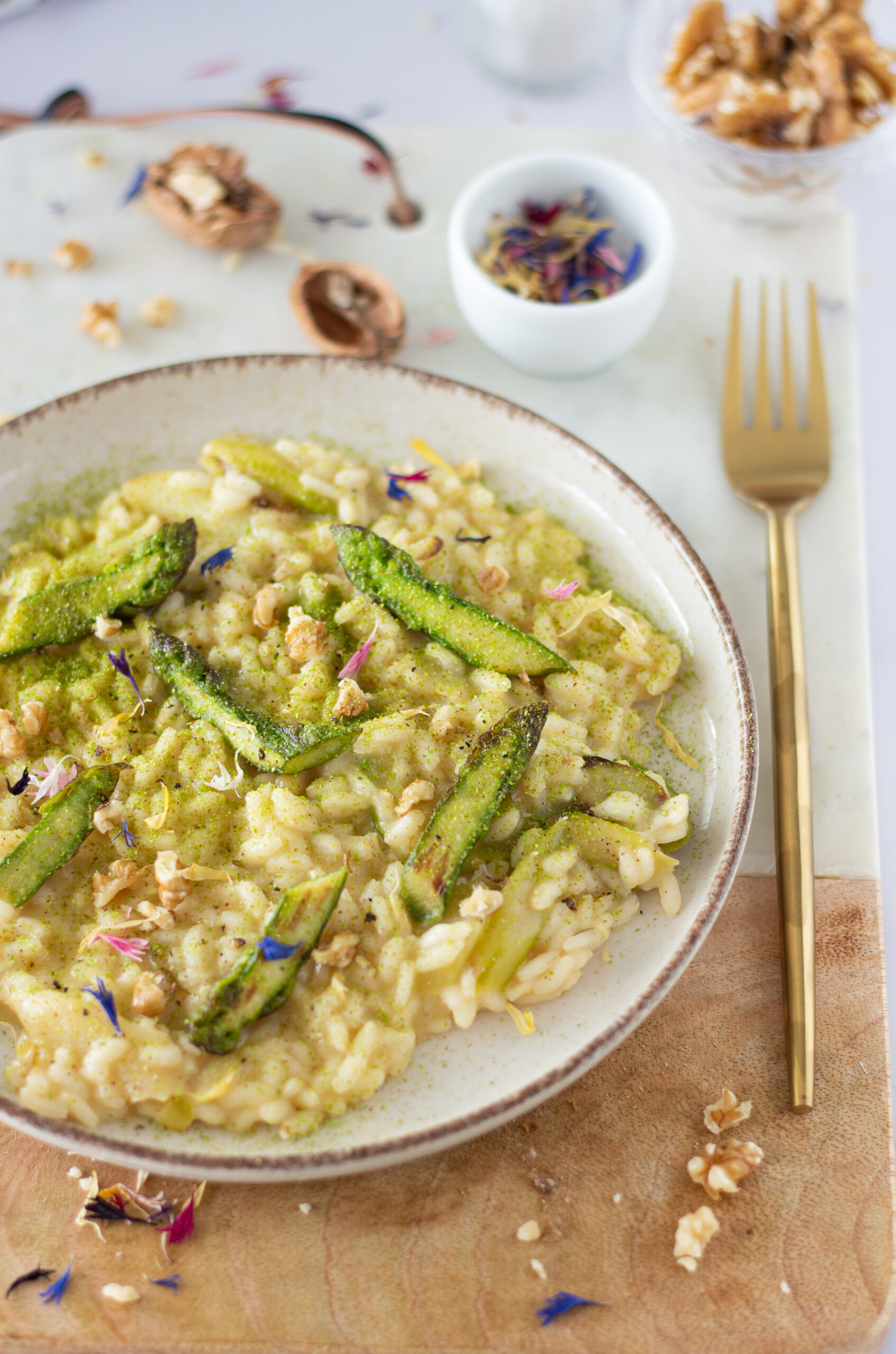 Risotto agli asparagi bianchi e verdi