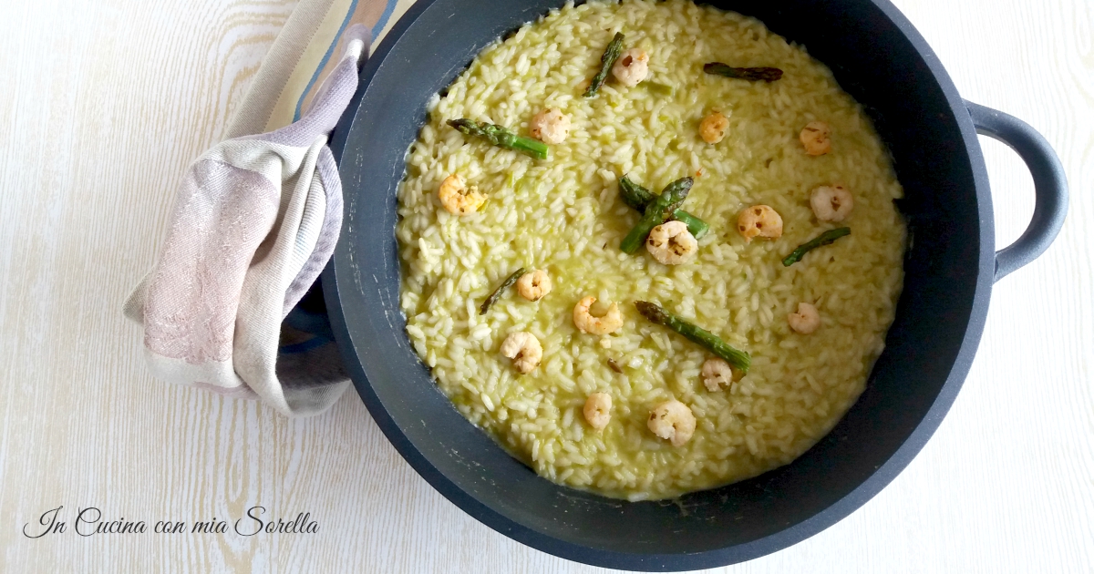 Risotto agli asparagi e gamberetti