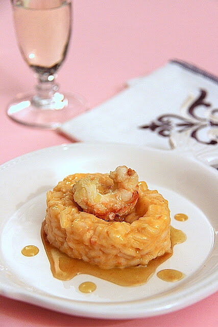 Risotto agli scampi e mascarpone con riduzione di prosecco