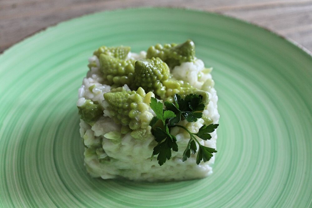 Risotto ai broccoli romaneschi – verde natura ricetta facile