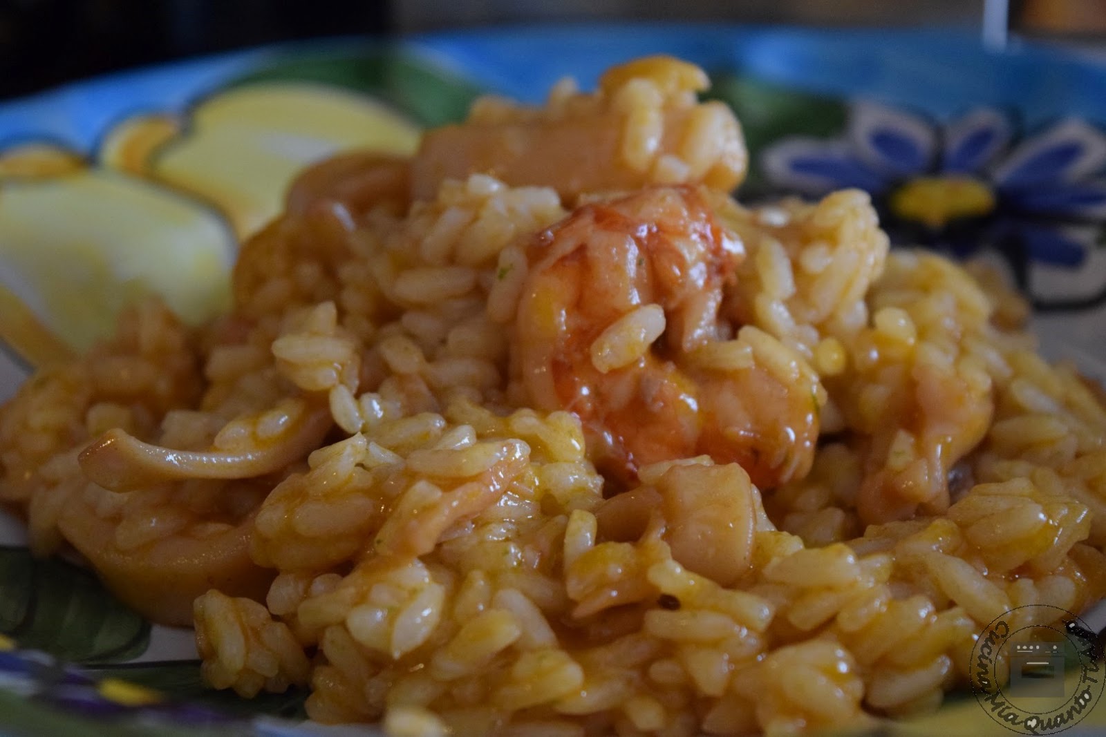 Risotto ai calamari e gamberoni