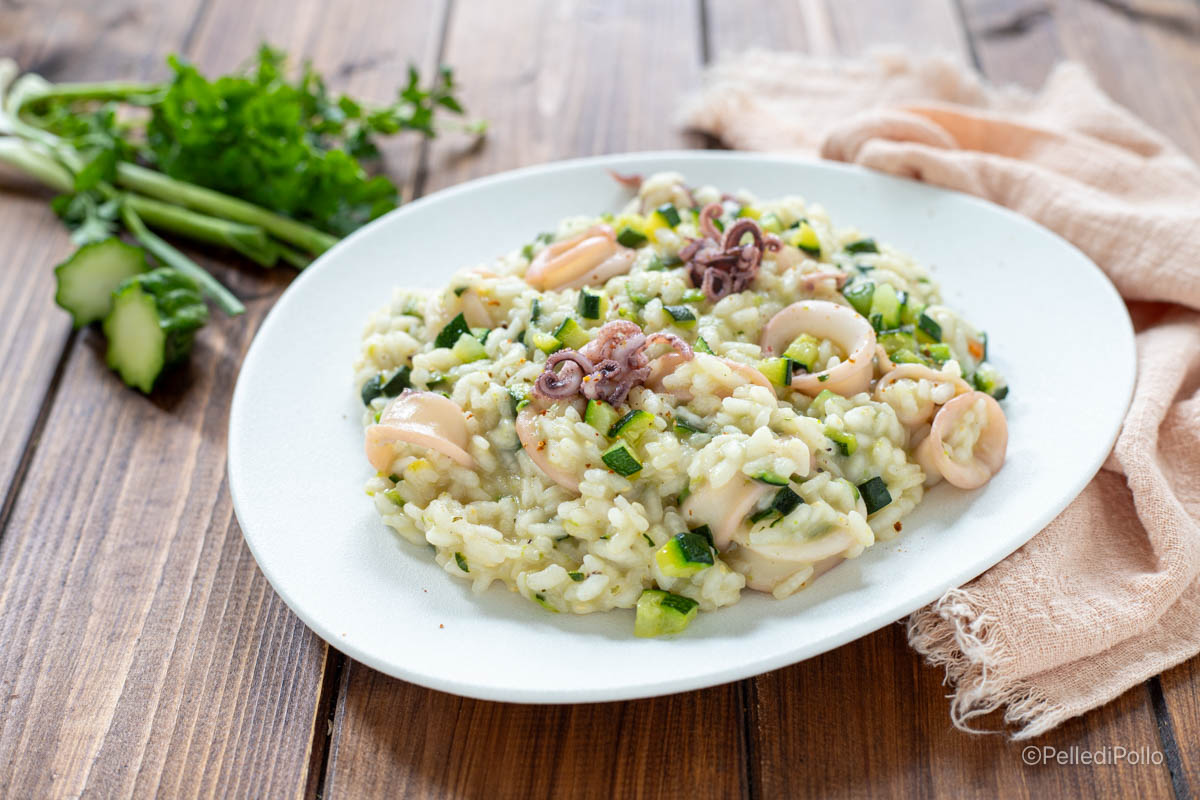 Risotto ai calamari e zucchine