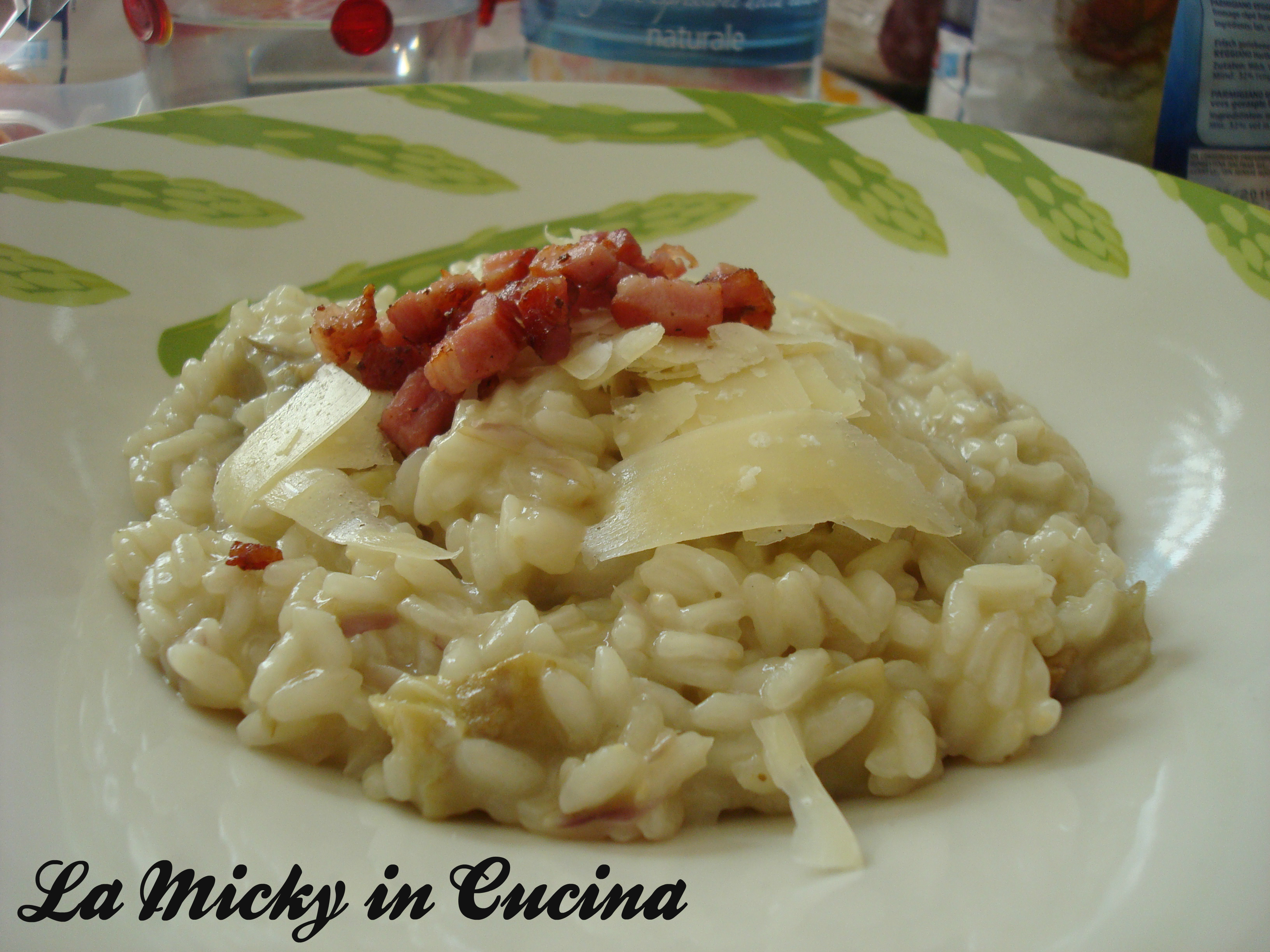 Risotto ai carciofi e pancetta croccante