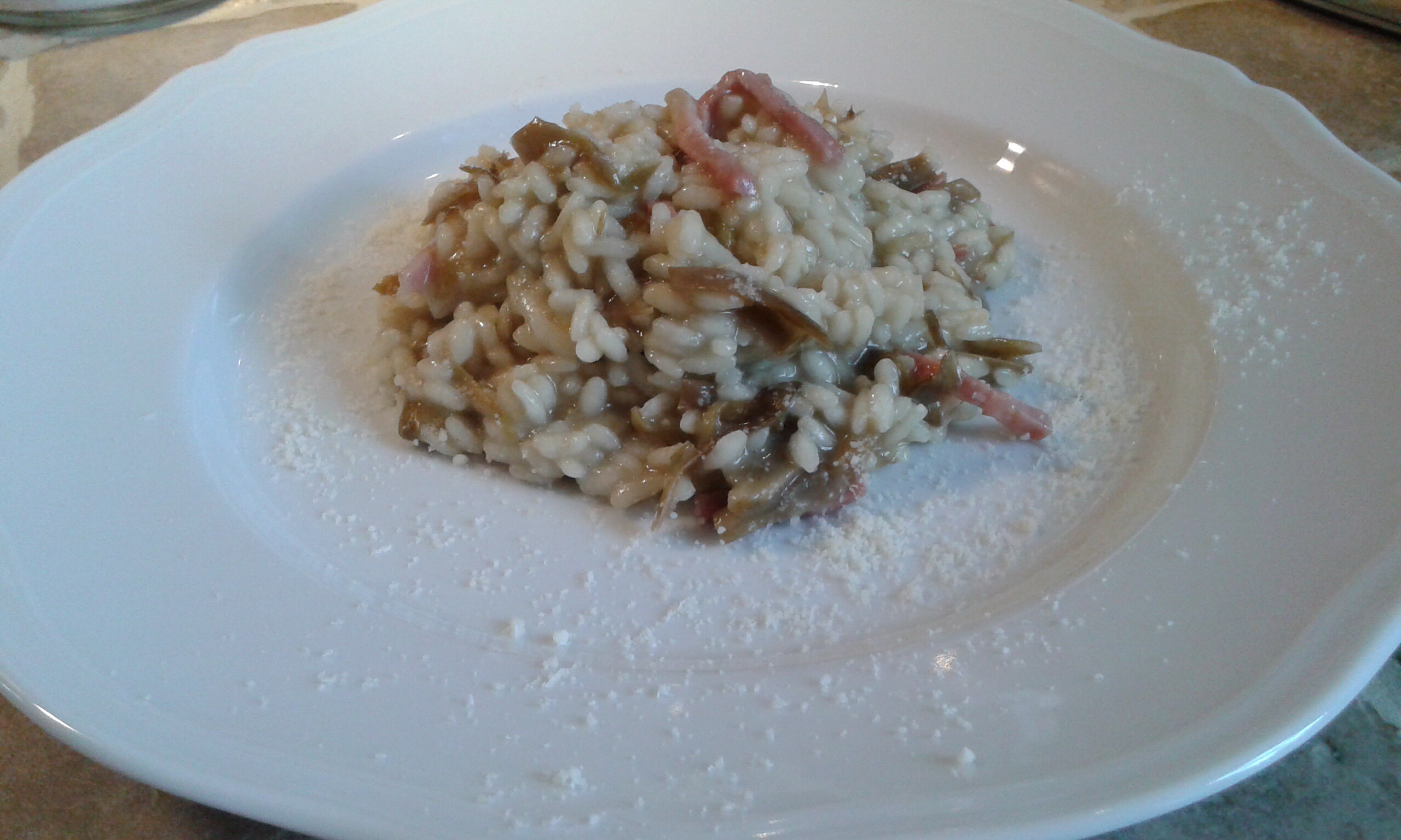 Risotto ai carciofi e speck