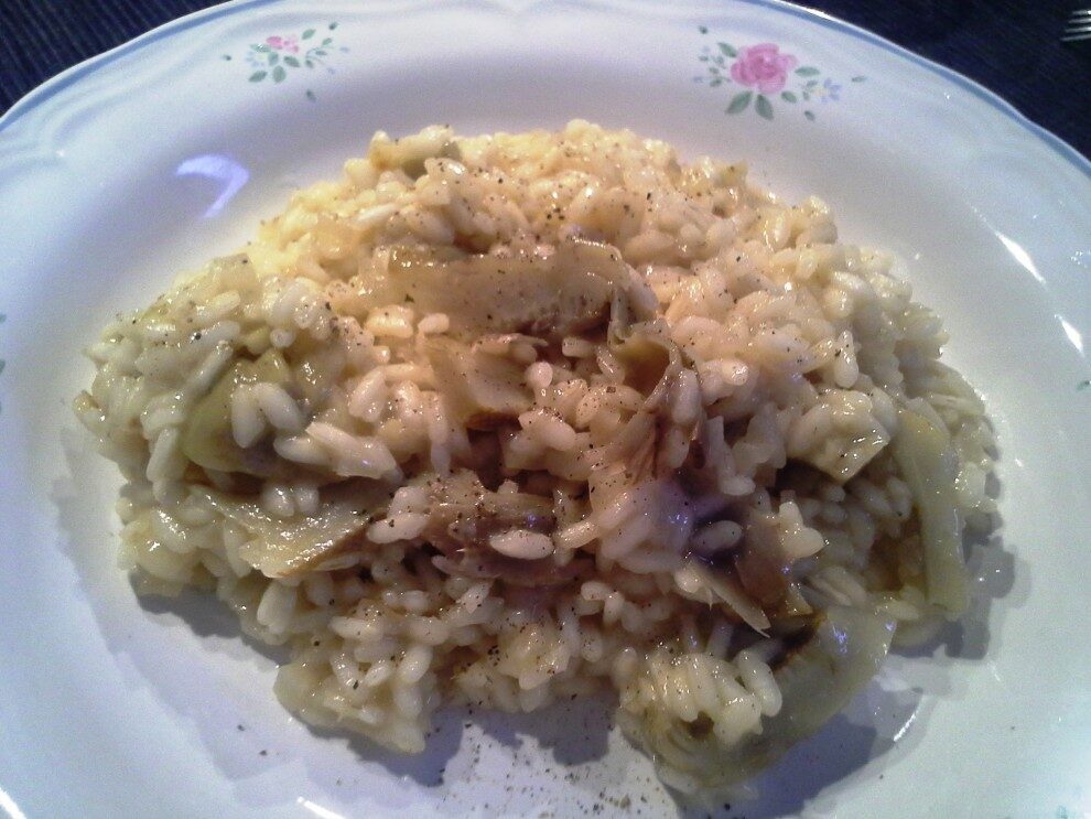 Risotto ai carciofi mantecato con il pecorino