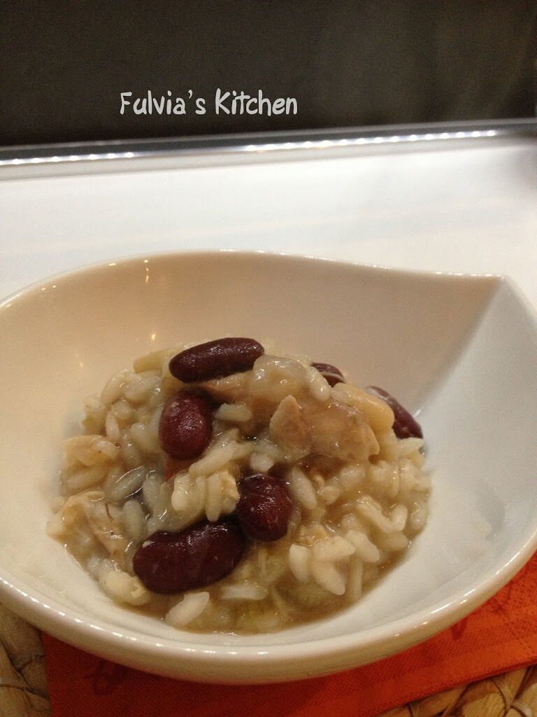 Risotto ai due fagioli e sgombri