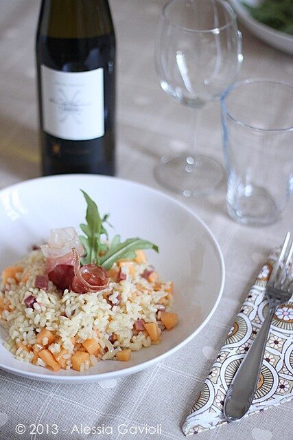 Risotto ai due speck e melone