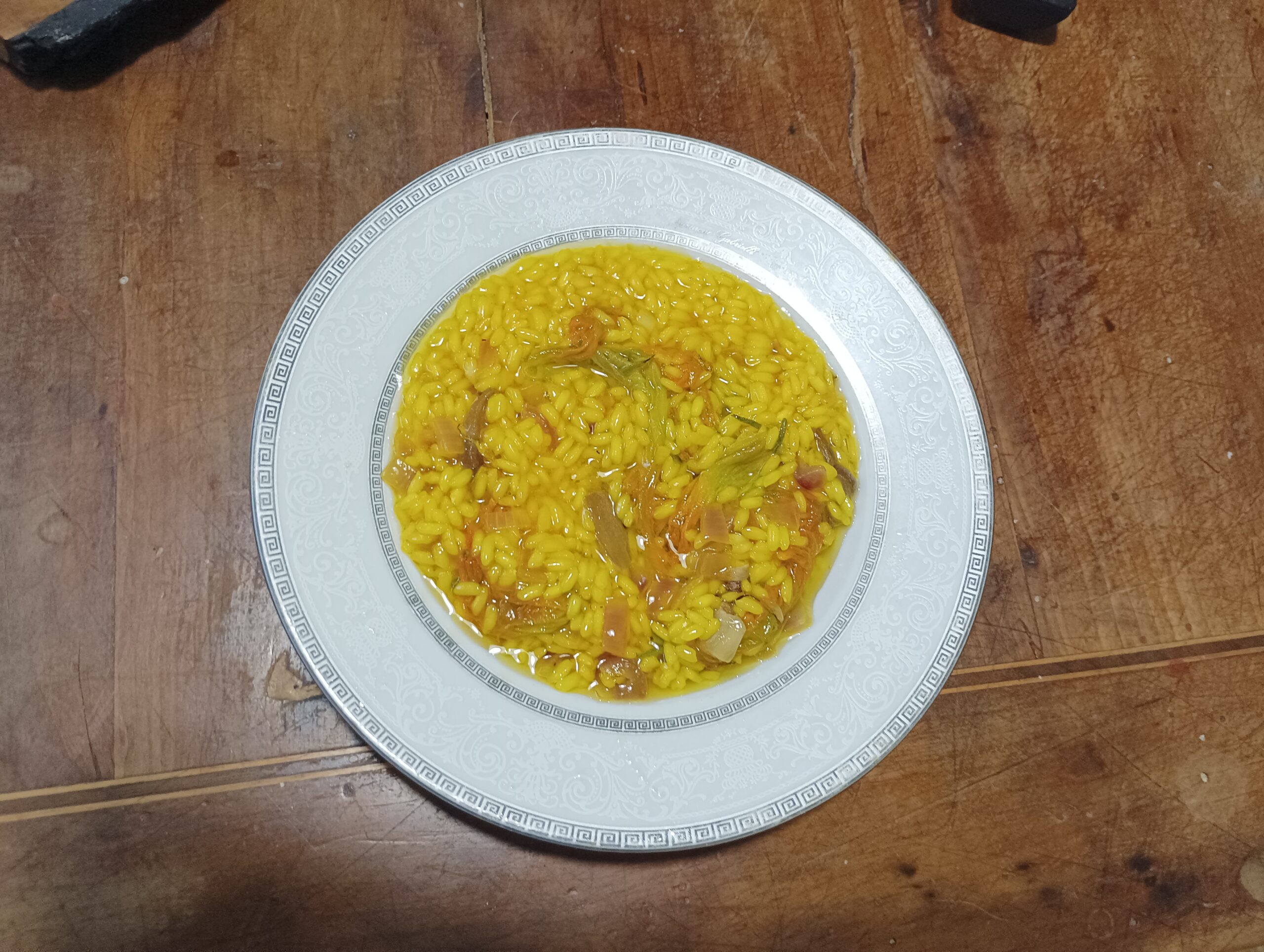 Risotto ai fiori di zucca e zafferano