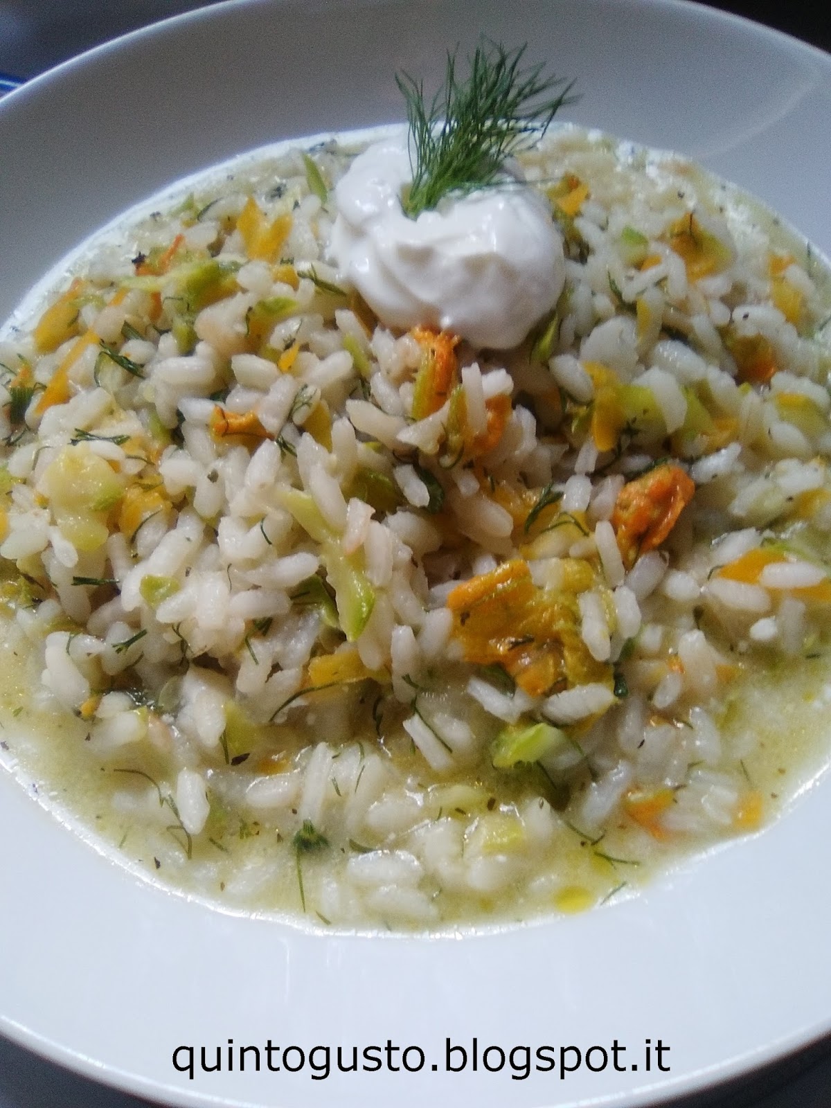 Risotto ai fiori di zucca