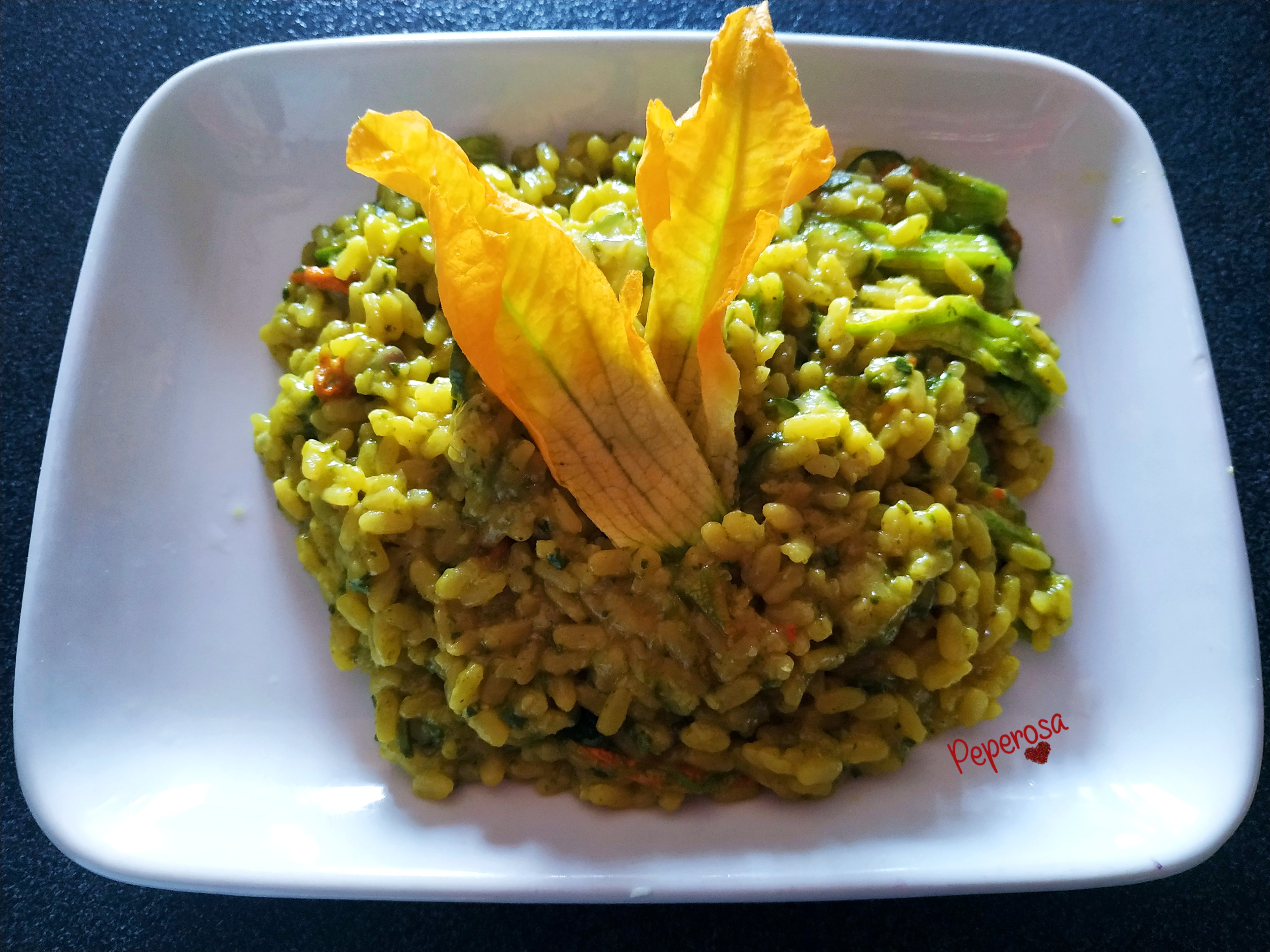 Risotto ai fiori di zucca