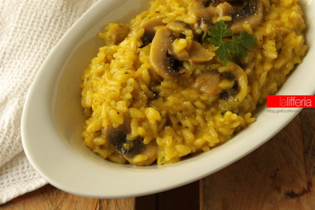 Risotto ai funghi e zafferano
