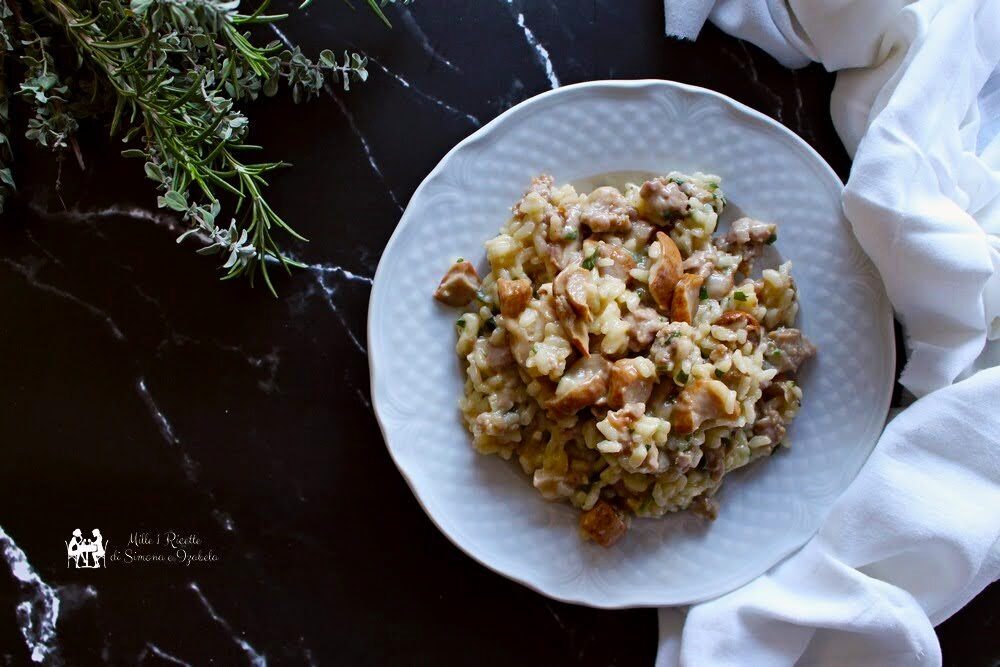 Risotto ai funghi porcini e salsiccia