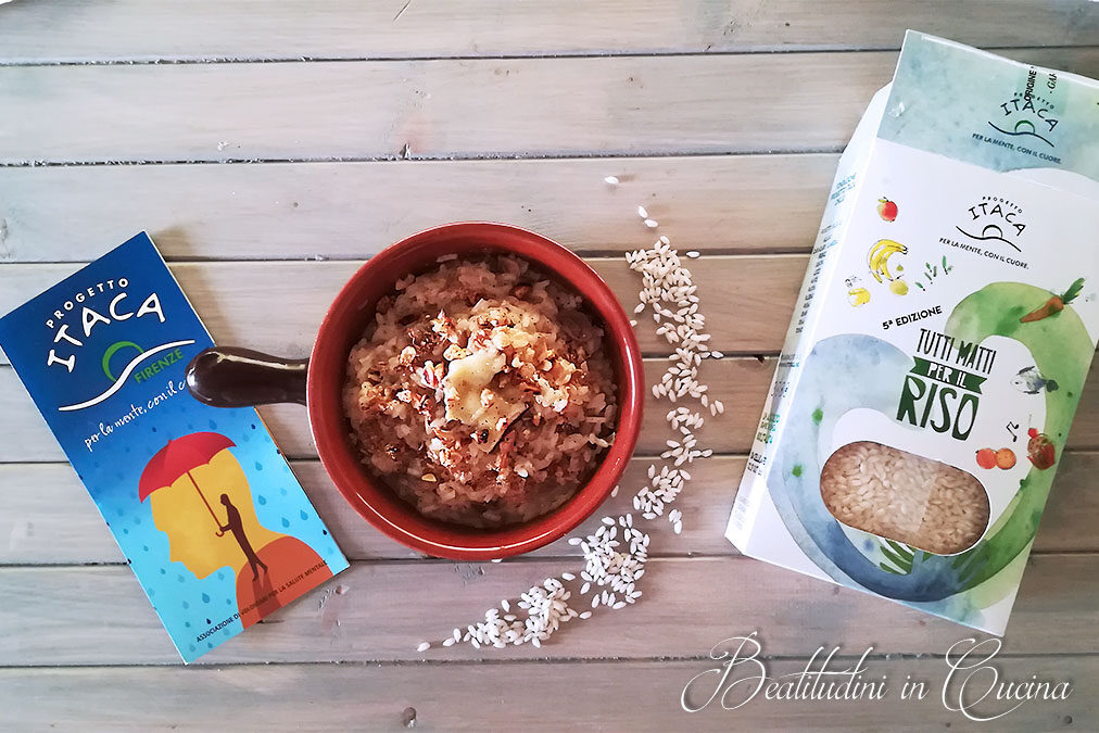 Risotto ai funghi, toma di montagna e noci